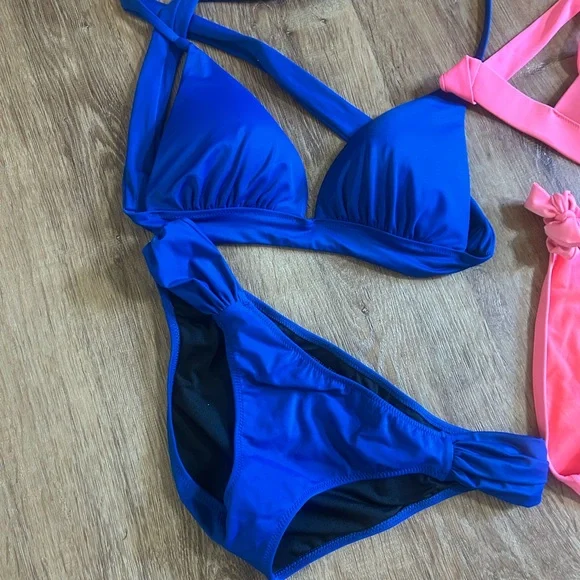 VS Pink and Blue Bikini Set - Picture 2 of 6
